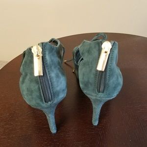 Velvet lace up heels